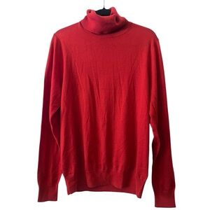 NWT Paisley & Gray Men's Sweater Turtleneck Deep Orange Red Lightweight Size M